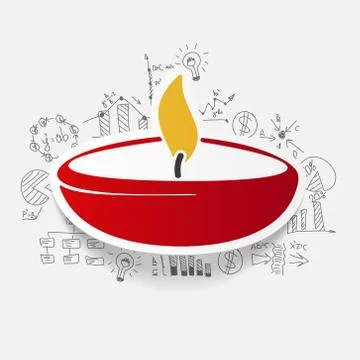 Drawing business formulas: lamp Illustrazione stock