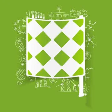 Drawing business formulas: linesman flag Stock Illustration