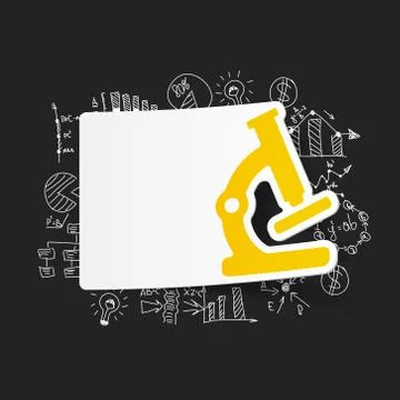 Drawing business formulas: microscope イラスト素材