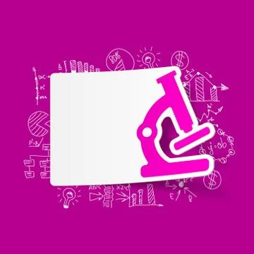 Drawing business formulas: microscope Stock Illustration