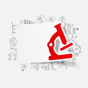 Drawing business formulas: microscope Stock Illustration