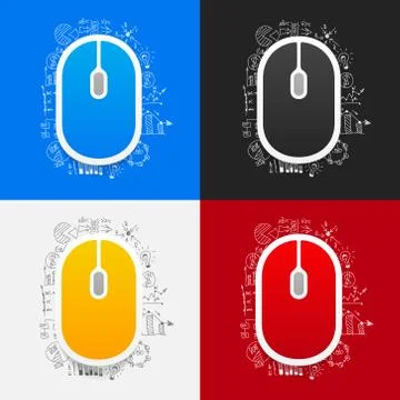 Drawing business formulas: mouse Stock Illustration