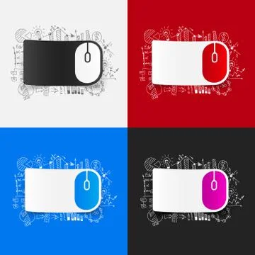 Drawing business formulas: mouse Stock Illustration