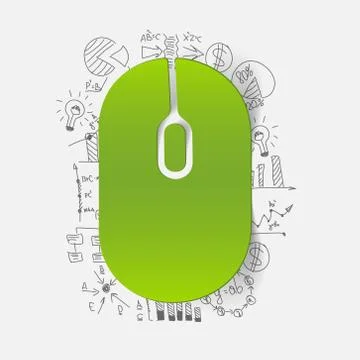 Drawing business formulas: mouse 스톡 일러스트