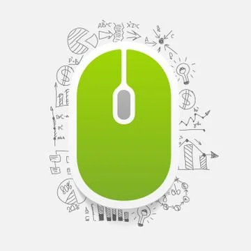 Drawing business formulas: mouse Stock Illustration