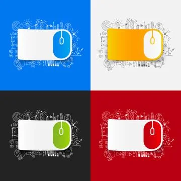 Drawing business formulas: mouse Stock Illustration