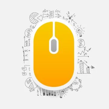 Drawing business formulas: mouse Stock Illustration