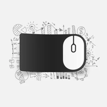 Drawing business formulas: mouse 스톡 일러스트