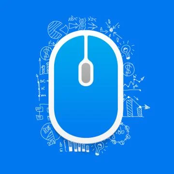 Drawing business formulas: mouse 스톡 일러스트