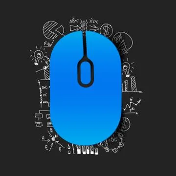 Drawing business formulas: mouse 스톡 일러스트