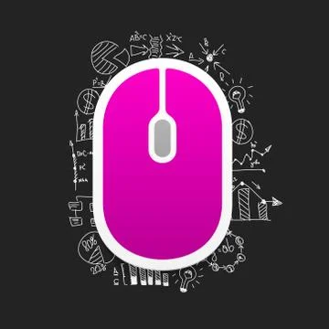 Drawing business formulas: mouse 스톡 일러스트