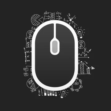 Drawing business formulas: mouse Stock Illustration