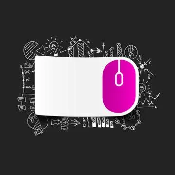 Drawing business formulas: mouse 스톡 일러스트