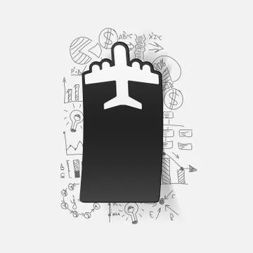 Drawing business formulas: plane イラスト素材