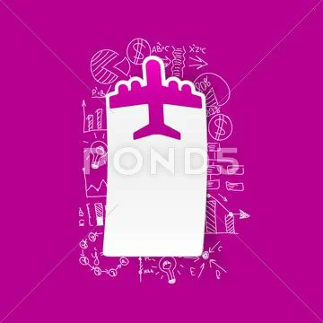 Drawing business formulas: plane Stock Illustration