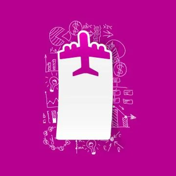 Drawing business formulas: plane Stock Illustration