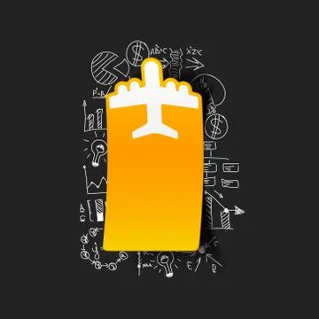 Drawing business formulas: plane 스톡 일러스트