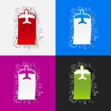 Drawing business formulas: plane 스톡 일러스트