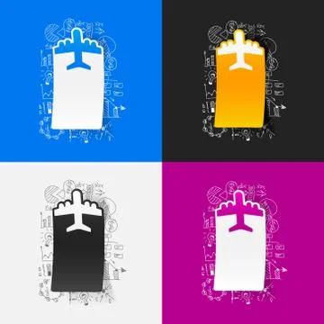 Drawing business formulas: plane Stockillustratie