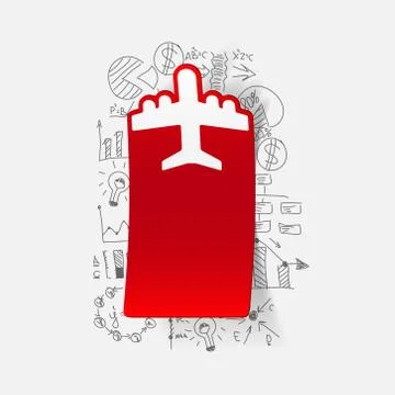 Drawing business formulas: plane Stockillustratie