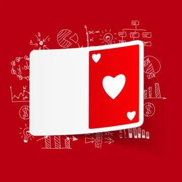 Drawing business formulas. playing card Illustrazione stock