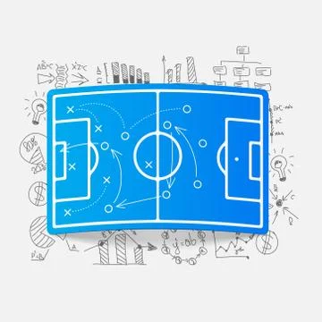 Drawing business formulas: playing field, tactics 스톡 일러스트
