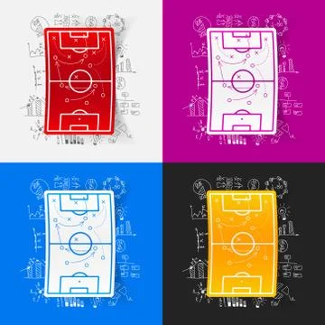 Drawing business formulas: playing field, tactics Stock Illustration
