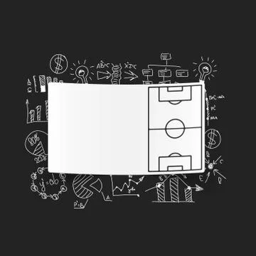 Drawing business formulas: playing field 스톡 일러스트