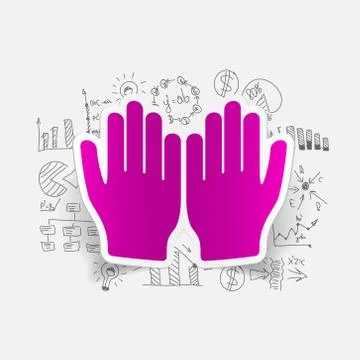 Drawing business formulas: prayer Illustrazione stock