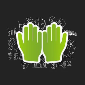 Drawing business formulas: prayer Illustrazione stock