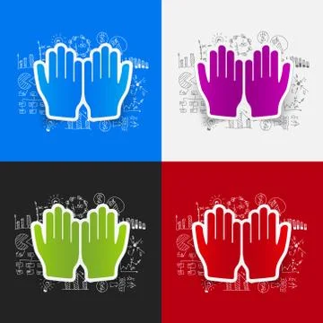 Drawing business formulas: prayer Illustrazione stock
