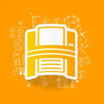 Drawing business formulas. printer Illustrazione stock
