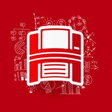Drawing business formulas. printer Illustrazione stock