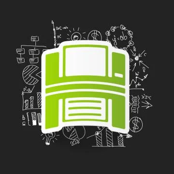 Drawing business formulas. printer Stock Illustration