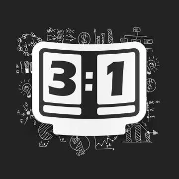 Drawing business formulas: score board Stock Illustration