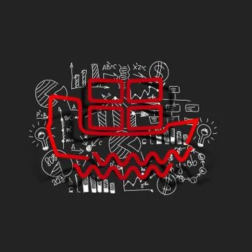 Drawing business formulas: ship Stock Illustration