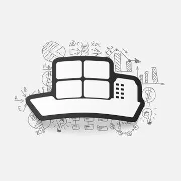 Drawing business formulas: ship Stock Illustration