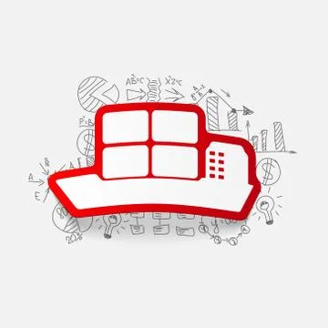 Drawing business formulas: ship Stock Illustration