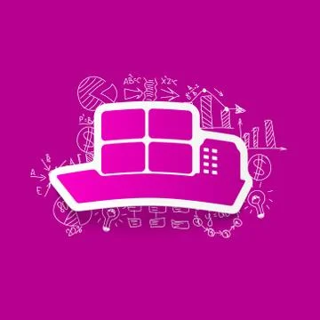Drawing business formulas: ship 스톡 일러스트