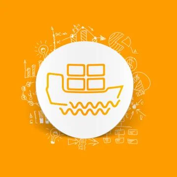 Drawing business formulas: ship Stock Illustration