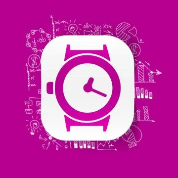 Drawing business formulas: watch Stock Illustration