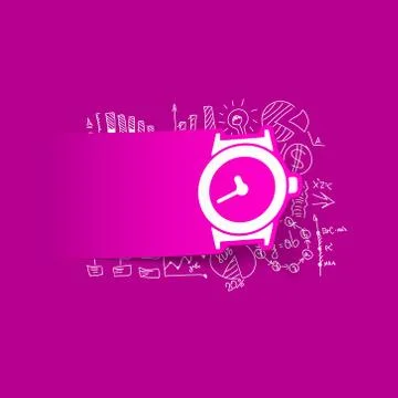 Drawing business formulas: watch Stock Illustration