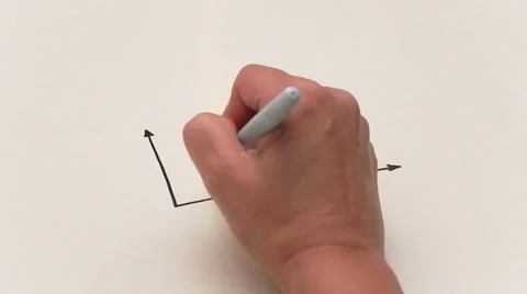 Drawing business graph Stock Footage 24588811