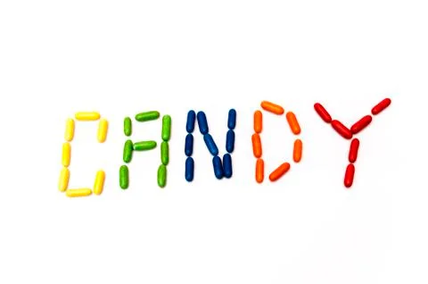 Drawing with candy Stock Photos