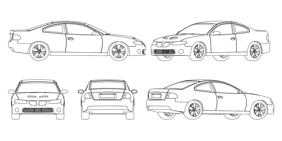 Drawing car Stock Illustration