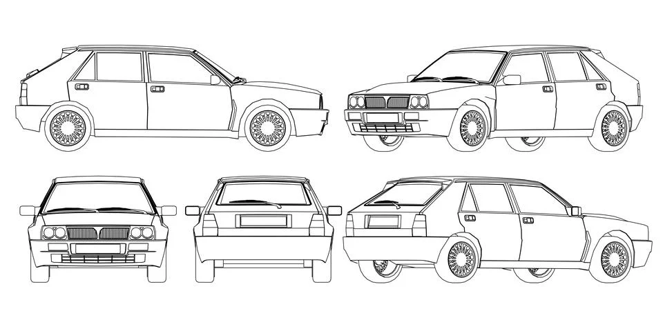 Drawing car Stock Illustration