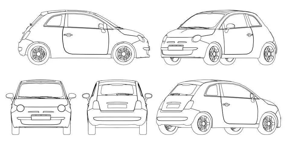 Drawing car Stock Illustration