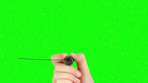 Drawing cats on green screen Stock Footage 113338199