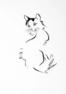 Drawing cats Stock Illustration