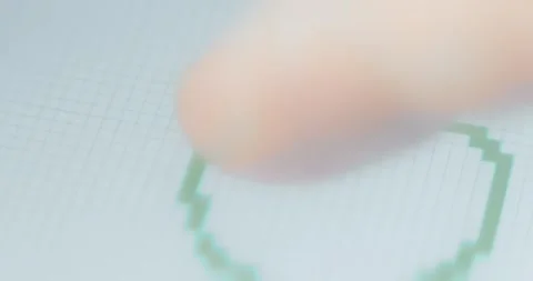Drawing a checkmark within a circle in pixel art style Video stock 314879638